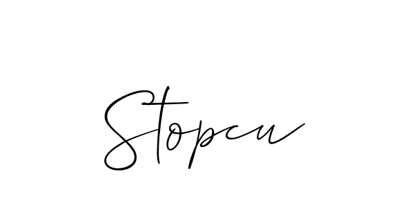 Make a short Stopcu signature style. Manage your documents anywhere anytime using Allison_Script. Create and add eSignatures, submit forms, share and send files easily. Stopcu signature style 2 images and pictures png