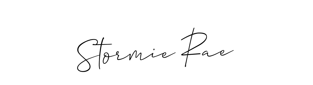 Create a beautiful signature design for name Stormie Rae. With this signature (Allison_Script) fonts, you can make a handwritten signature for free. Stormie Rae signature style 2 images and pictures png