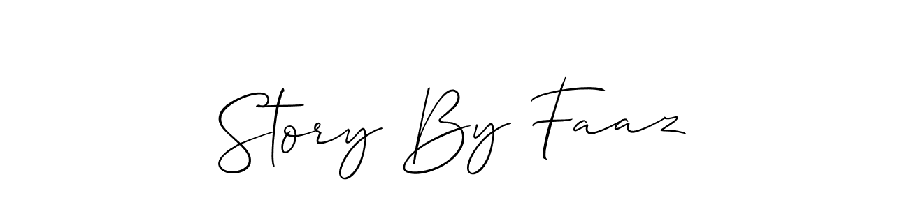 You should practise on your own different ways (Allison_Script) to write your name (Story By Faaz) in signature. don't let someone else do it for you. Story By Faaz signature style 2 images and pictures png