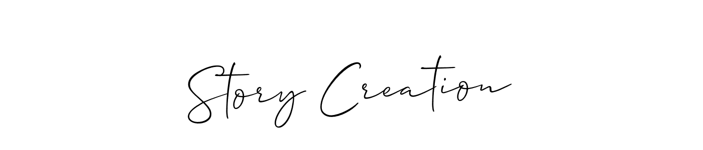 Create a beautiful signature design for name Story Creation. With this signature (Allison_Script) fonts, you can make a handwritten signature for free. Story Creation signature style 2 images and pictures png