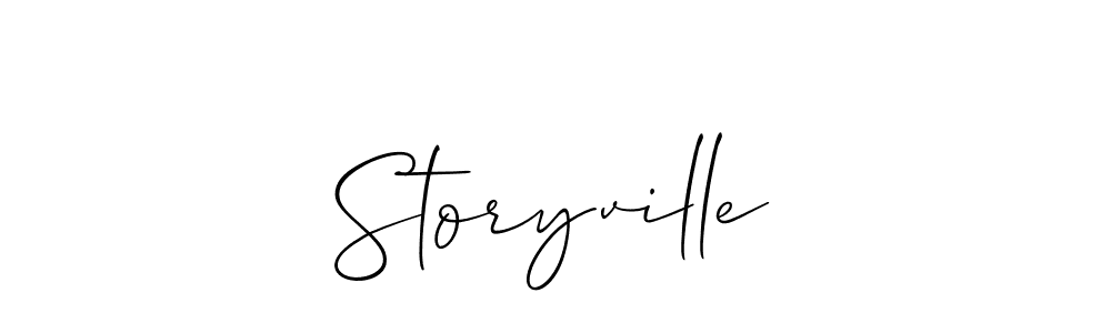 Use a signature maker to create a handwritten signature online. With this signature software, you can design (Allison_Script) your own signature for name Storyville. Storyville signature style 2 images and pictures png