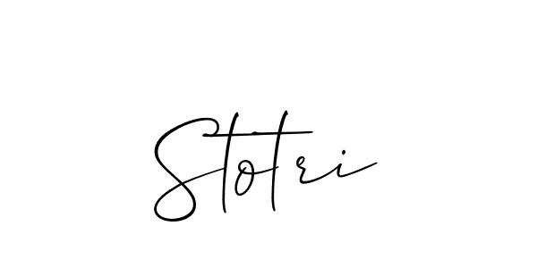 How to make Stotri signature? Allison_Script is a professional autograph style. Create handwritten signature for Stotri name. Stotri signature style 2 images and pictures png