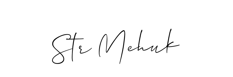 Check out images of Autograph of Str Mehuk name. Actor Str Mehuk Signature Style. Allison_Script is a professional sign style online. Str Mehuk signature style 2 images and pictures png