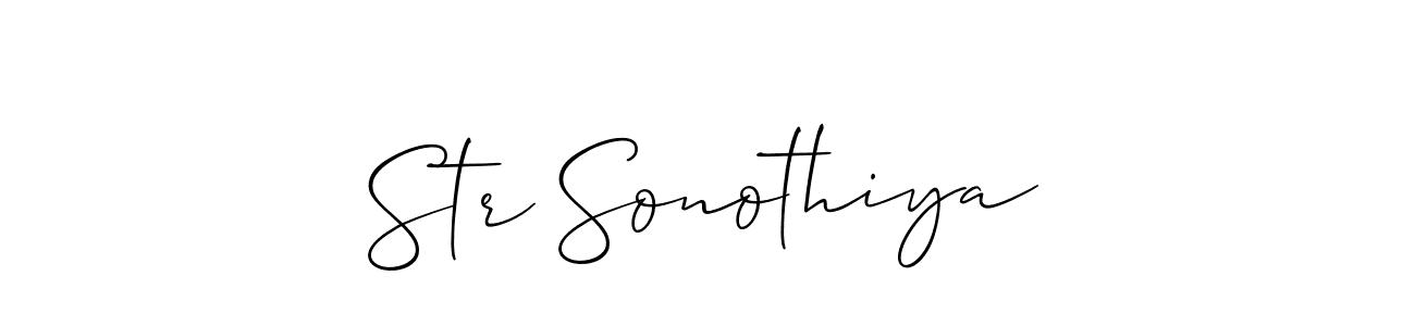 Make a beautiful signature design for name Str Sonothiya. With this signature (Allison_Script) style, you can create a handwritten signature for free. Str Sonothiya signature style 2 images and pictures png