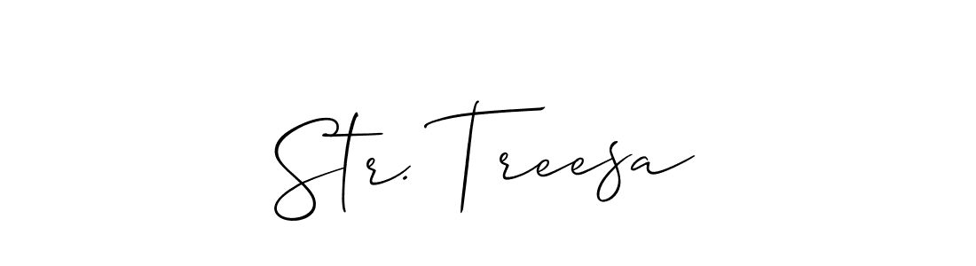 Create a beautiful signature design for name Str. Treesa. With this signature (Allison_Script) fonts, you can make a handwritten signature for free. Str. Treesa signature style 2 images and pictures png