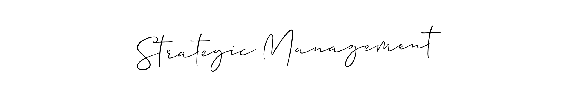 Make a beautiful signature design for name Strategic Management. Use this online signature maker to create a handwritten signature for free. Strategic Management signature style 2 images and pictures png