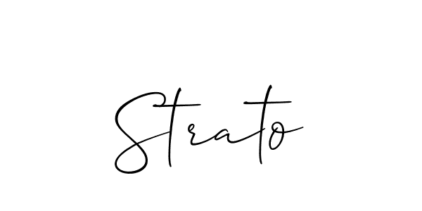 Best and Professional Signature Style for Strato. Allison_Script Best Signature Style Collection. Strato signature style 2 images and pictures png