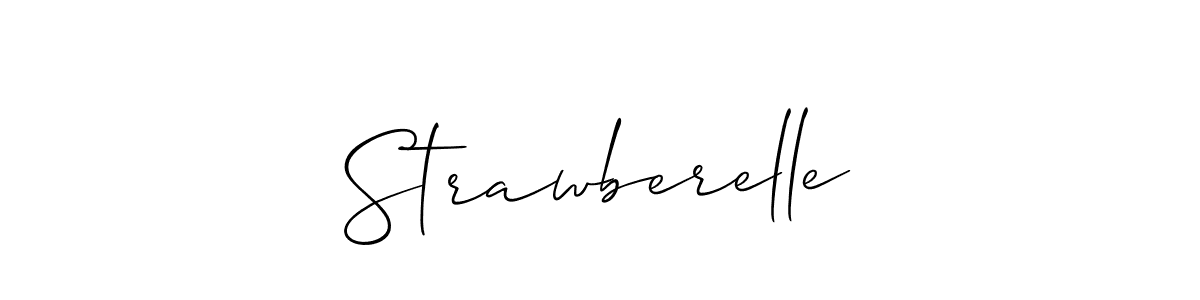 Use a signature maker to create a handwritten signature online. With this signature software, you can design (Allison_Script) your own signature for name Strawberelle. Strawberelle signature style 2 images and pictures png