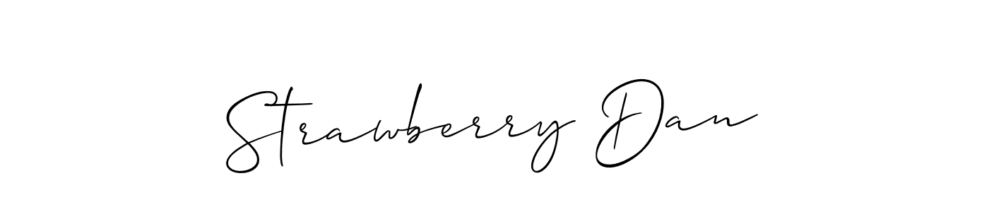 Use a signature maker to create a handwritten signature online. With this signature software, you can design (Allison_Script) your own signature for name Strawberry Dan. Strawberry Dan signature style 2 images and pictures png