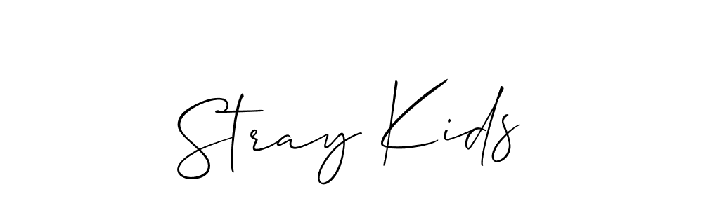 Make a beautiful signature design for name Stray Kids. With this signature (Allison_Script) style, you can create a handwritten signature for free. Stray Kids signature style 2 images and pictures png