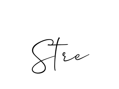 Use a signature maker to create a handwritten signature online. With this signature software, you can design (Allison_Script) your own signature for name Stre. Stre signature style 2 images and pictures png