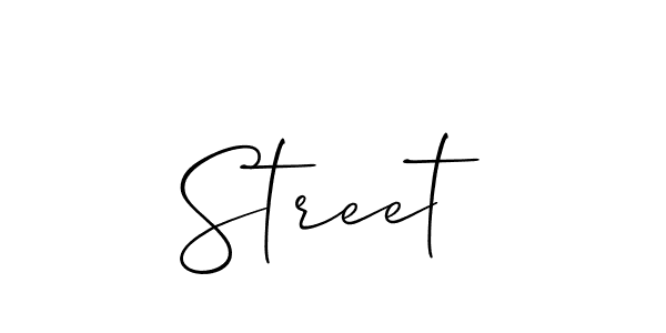 Make a beautiful signature design for name Street. With this signature (Allison_Script) style, you can create a handwritten signature for free. Street signature style 2 images and pictures png