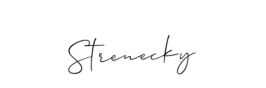 Also You can easily find your signature by using the search form. We will create Strenecky name handwritten signature images for you free of cost using Allison_Script sign style. Strenecky signature style 2 images and pictures png