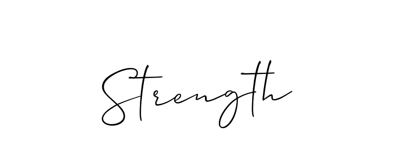 It looks lik you need a new signature style for name Strength. Design unique handwritten (Allison_Script) signature with our free signature maker in just a few clicks. Strength signature style 2 images and pictures png