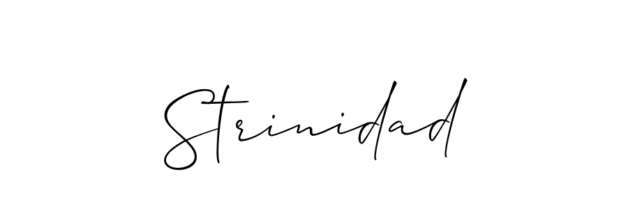 Create a beautiful signature design for name Strinidad. With this signature (Allison_Script) fonts, you can make a handwritten signature for free. Strinidad signature style 2 images and pictures png