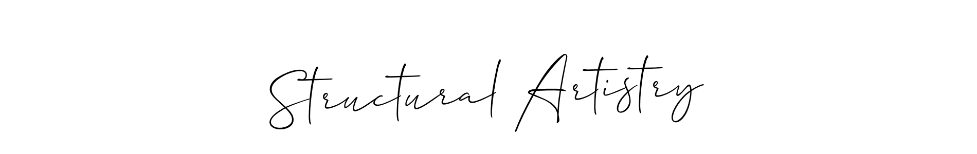 Also we have Structural Artistry name is the best signature style. Create professional handwritten signature collection using Allison_Script autograph style. Structural Artistry signature style 2 images and pictures png