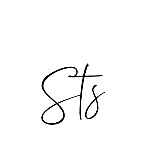 Design your own signature with our free online signature maker. With this signature software, you can create a handwritten (Allison_Script) signature for name Sts. Sts signature style 2 images and pictures png