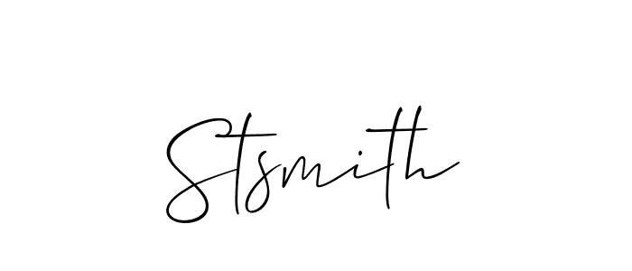 Use a signature maker to create a handwritten signature online. With this signature software, you can design (Allison_Script) your own signature for name Stsmith. Stsmith signature style 2 images and pictures png