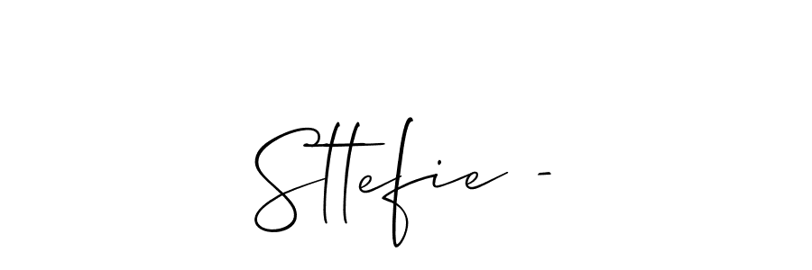 Make a beautiful signature design for name Sttefie -. Use this online signature maker to create a handwritten signature for free. Sttefie - signature style 2 images and pictures png