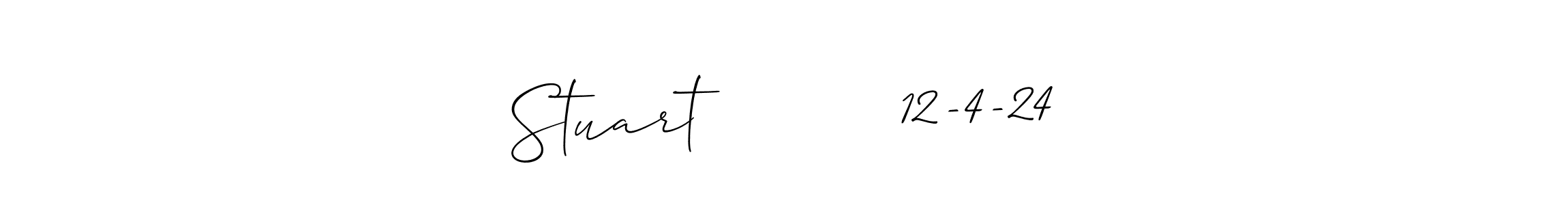 Also we have Stuart          12-4-24 name is the best signature style. Create professional handwritten signature collection using Allison_Script autograph style. Stuart          12-4-24 signature style 2 images and pictures png