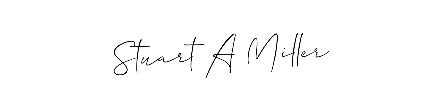 Stuart A Miller stylish signature style. Best Handwritten Sign (Allison_Script) for my name. Handwritten Signature Collection Ideas for my name Stuart A Miller. Stuart A Miller signature style 2 images and pictures png