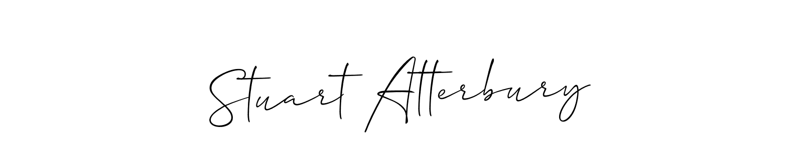 You should practise on your own different ways (Allison_Script) to write your name (Stuart Atterbury) in signature. don't let someone else do it for you. Stuart Atterbury signature style 2 images and pictures png