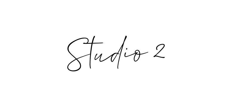 How to make Studio 2 signature? Allison_Script is a professional autograph style. Create handwritten signature for Studio 2 name. Studio 2 signature style 2 images and pictures png