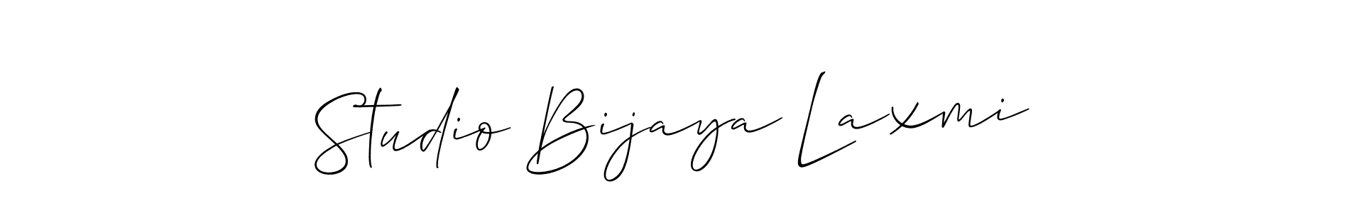 How to Draw Studio Bijaya Laxmi signature style? Allison_Script is a latest design signature styles for name Studio Bijaya Laxmi. Studio Bijaya Laxmi signature style 2 images and pictures png