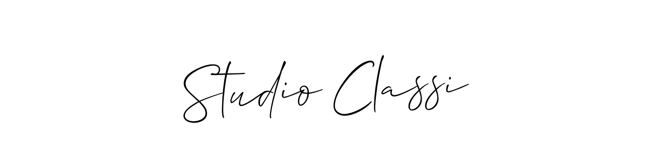 Similarly Allison_Script is the best handwritten signature design. Signature creator online .You can use it as an online autograph creator for name Studio Classi. Studio Classi signature style 2 images and pictures png