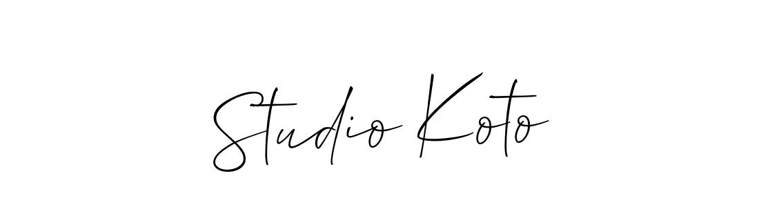How to make Studio Koto name signature. Use Allison_Script style for creating short signs online. This is the latest handwritten sign. Studio Koto signature style 2 images and pictures png