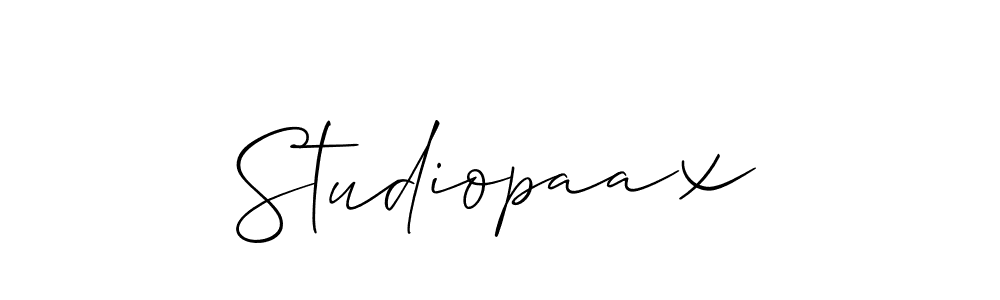 How to make Studiopaax name signature. Use Allison_Script style for creating short signs online. This is the latest handwritten sign. Studiopaax signature style 2 images and pictures png