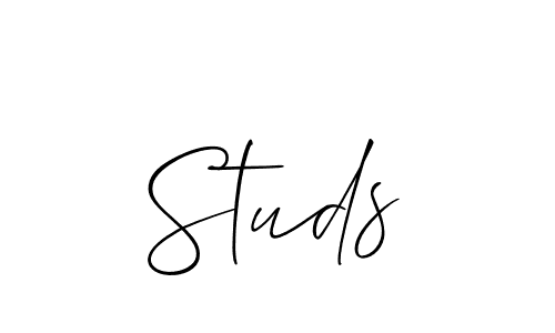 How to Draw Studs signature style? Allison_Script is a latest design signature styles for name Studs. Studs signature style 2 images and pictures png