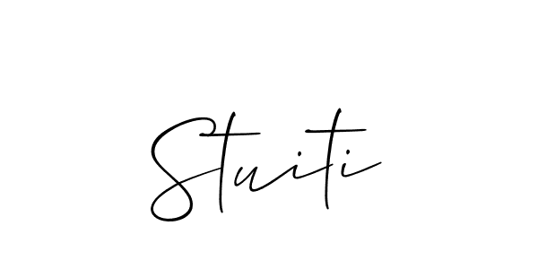 Allison_Script is a professional signature style that is perfect for those who want to add a touch of class to their signature. It is also a great choice for those who want to make their signature more unique. Get Stuiti name to fancy signature for free. Stuiti signature style 2 images and pictures png