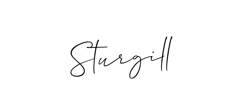 Create a beautiful signature design for name Sturgill. With this signature (Allison_Script) fonts, you can make a handwritten signature for free. Sturgill signature style 2 images and pictures png