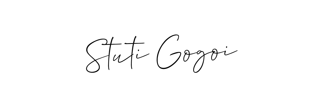 Use a signature maker to create a handwritten signature online. With this signature software, you can design (Allison_Script) your own signature for name Stuti Gogoi. Stuti Gogoi signature style 2 images and pictures png