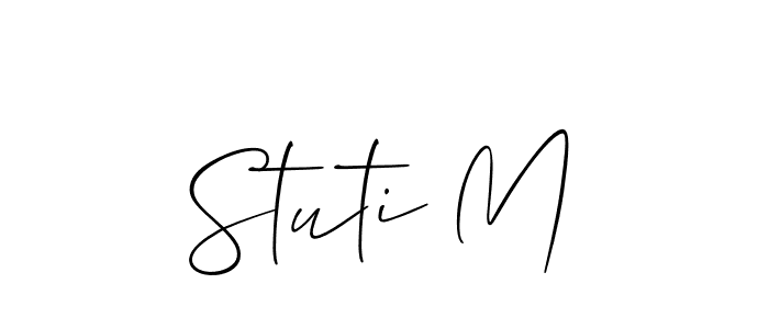 Once you've used our free online signature maker to create your best signature Allison_Script style, it's time to enjoy all of the benefits that Stuti M name signing documents. Stuti M signature style 2 images and pictures png