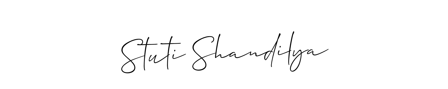 Make a beautiful signature design for name Stuti Shandilya. Use this online signature maker to create a handwritten signature for free. Stuti Shandilya signature style 2 images and pictures png