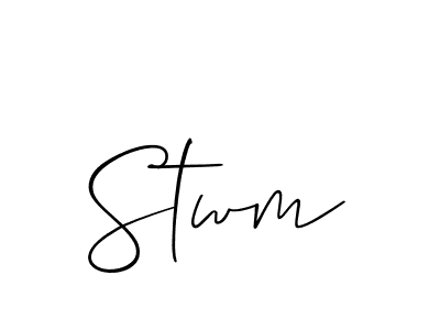 Make a beautiful signature design for name Stwm. Use this online signature maker to create a handwritten signature for free. Stwm signature style 2 images and pictures png