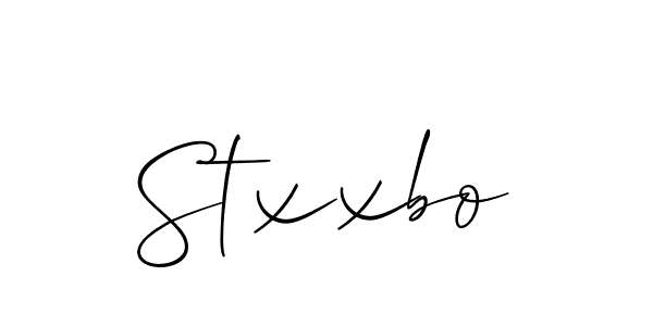 How to make Stxxbo signature? Allison_Script is a professional autograph style. Create handwritten signature for Stxxbo name. Stxxbo signature style 2 images and pictures png