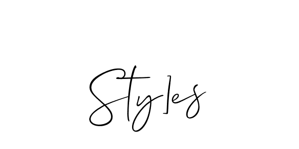 Make a beautiful signature design for name Sty]es. With this signature (Allison_Script) style, you can create a handwritten signature for free. Sty]es signature style 2 images and pictures png