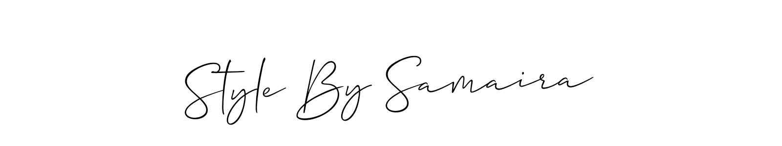 How to make Style By Samaira signature? Allison_Script is a professional autograph style. Create handwritten signature for Style By Samaira name. Style By Samaira signature style 2 images and pictures png