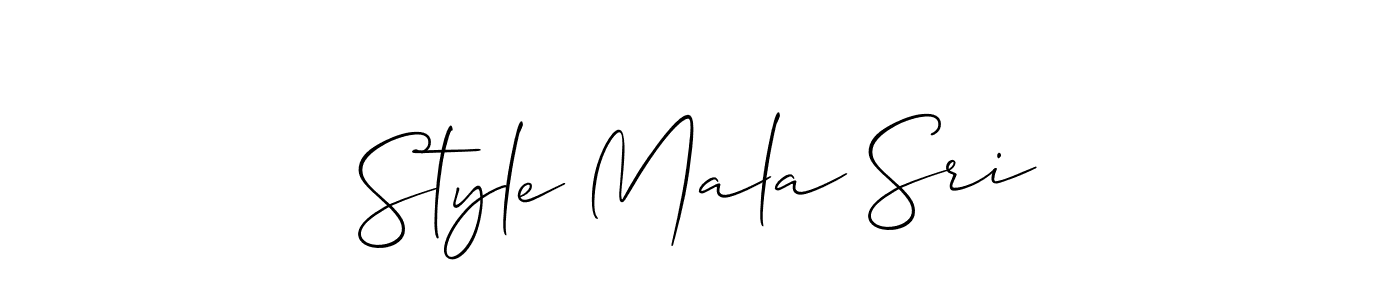 You should practise on your own different ways (Allison_Script) to write your name (Style Mala Sri) in signature. don't let someone else do it for you. Style Mala Sri signature style 2 images and pictures png