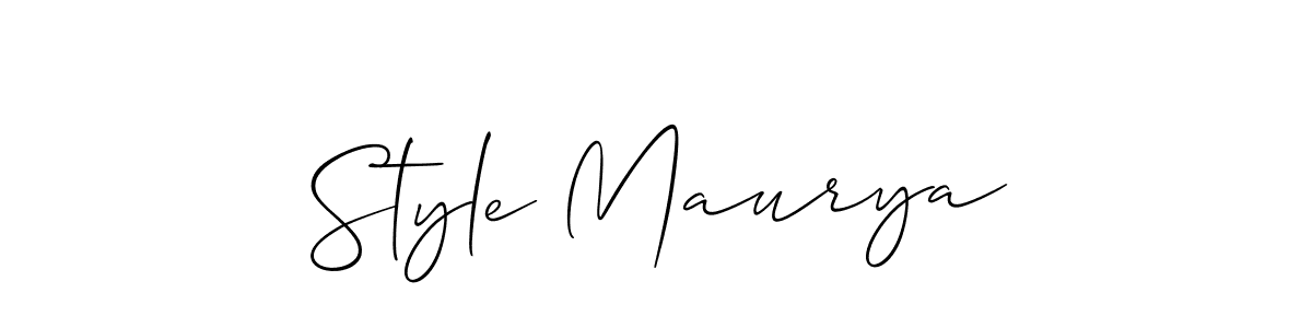 Design your own signature with our free online signature maker. With this signature software, you can create a handwritten (Allison_Script) signature for name Style Maurya. Style Maurya signature style 2 images and pictures png