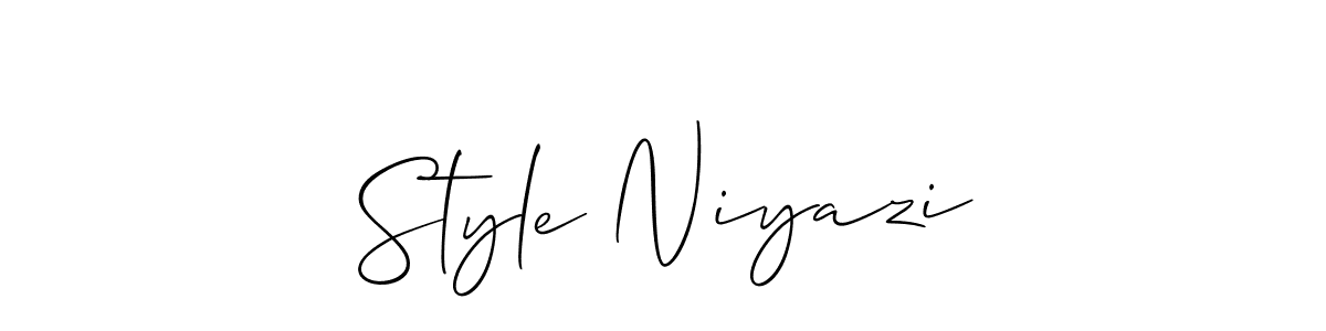 Also we have Style Niyazi name is the best signature style. Create professional handwritten signature collection using Allison_Script autograph style. Style Niyazi signature style 2 images and pictures png