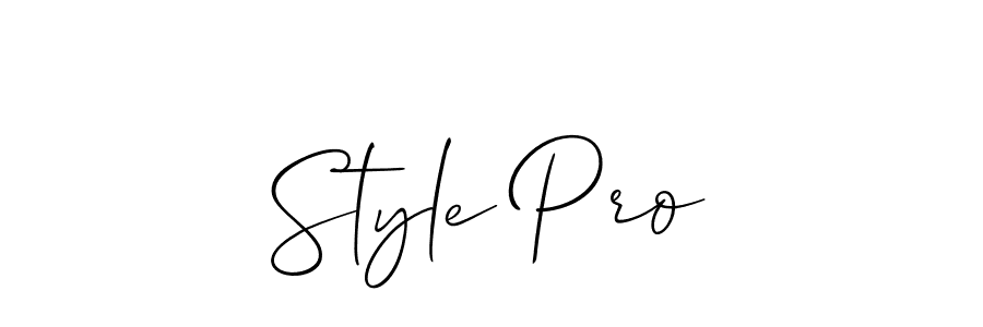 Make a beautiful signature design for name Style Pro. With this signature (Allison_Script) style, you can create a handwritten signature for free. Style Pro signature style 2 images and pictures png