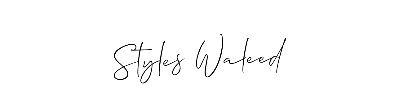 Similarly Allison_Script is the best handwritten signature design. Signature creator online .You can use it as an online autograph creator for name Styles Waleed. Styles Waleed signature style 2 images and pictures png