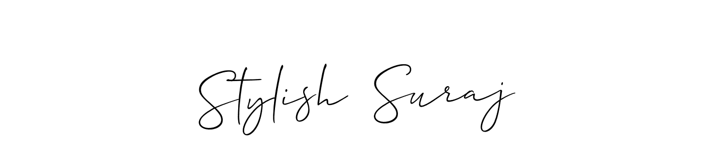 It looks lik you need a new signature style for name Stylish  Suraj. Design unique handwritten (Allison_Script) signature with our free signature maker in just a few clicks. Stylish  Suraj signature style 2 images and pictures png