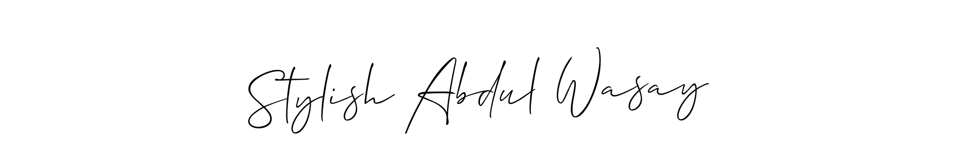Best and Professional Signature Style for Stylish Abdul Wasay. Allison_Script Best Signature Style Collection. Stylish Abdul Wasay signature style 2 images and pictures png