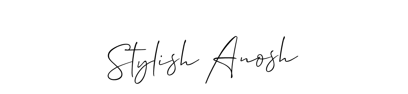 How to make Stylish Anosh name signature. Use Allison_Script style for creating short signs online. This is the latest handwritten sign. Stylish Anosh signature style 2 images and pictures png