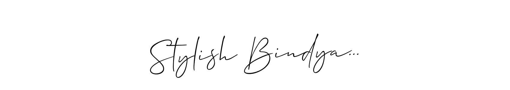 Similarly Allison_Script is the best handwritten signature design. Signature creator online .You can use it as an online autograph creator for name Stylish Bindya.... Stylish Bindya... signature style 2 images and pictures png